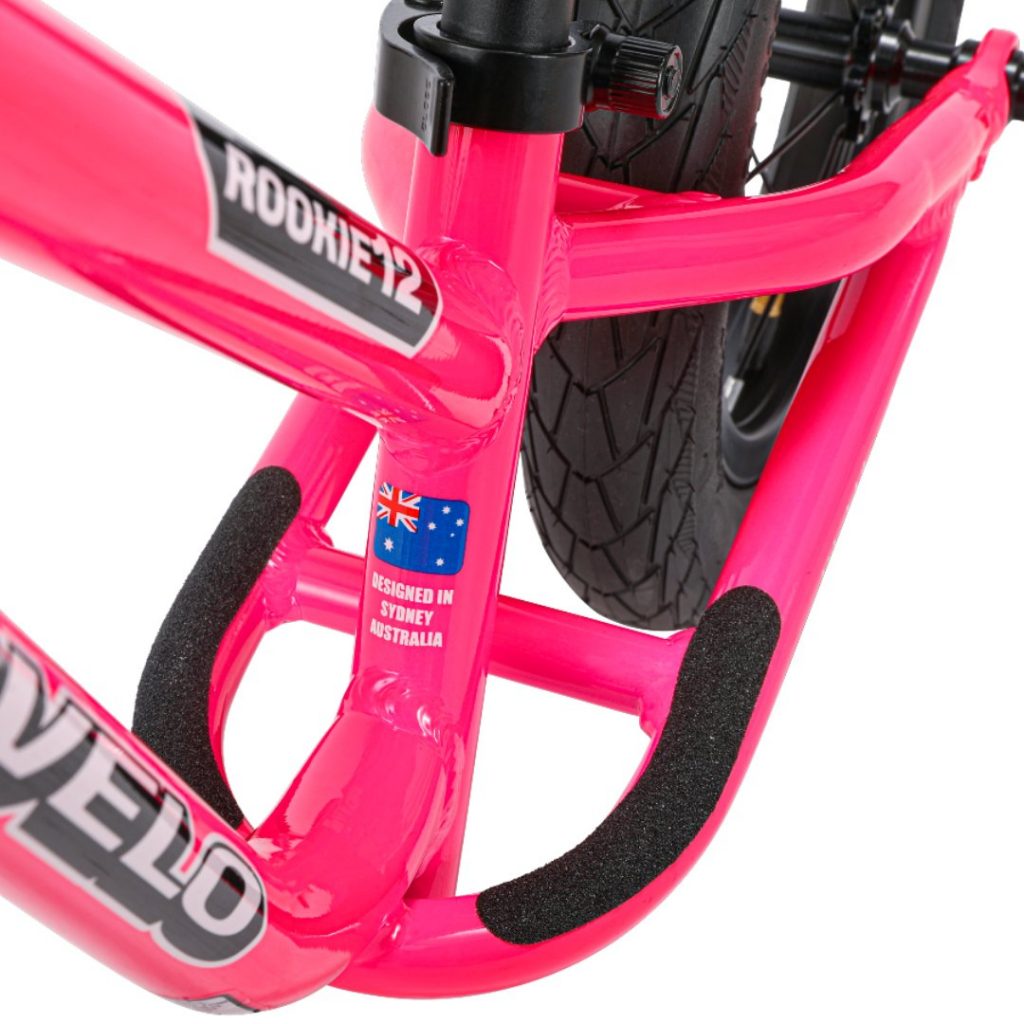 Kidvelo Rookie 12 Inch Balance Bike With Pedals Neon Pink