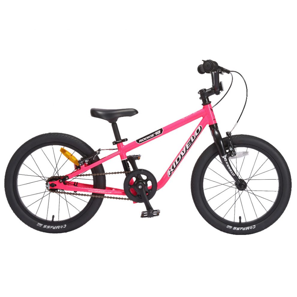 Kidvelo Rookie 18 Inch Balance Bike With Pedals Neon Pink
