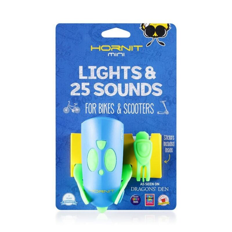 Hornit MINI Kids Bike Horn & Light - Blue