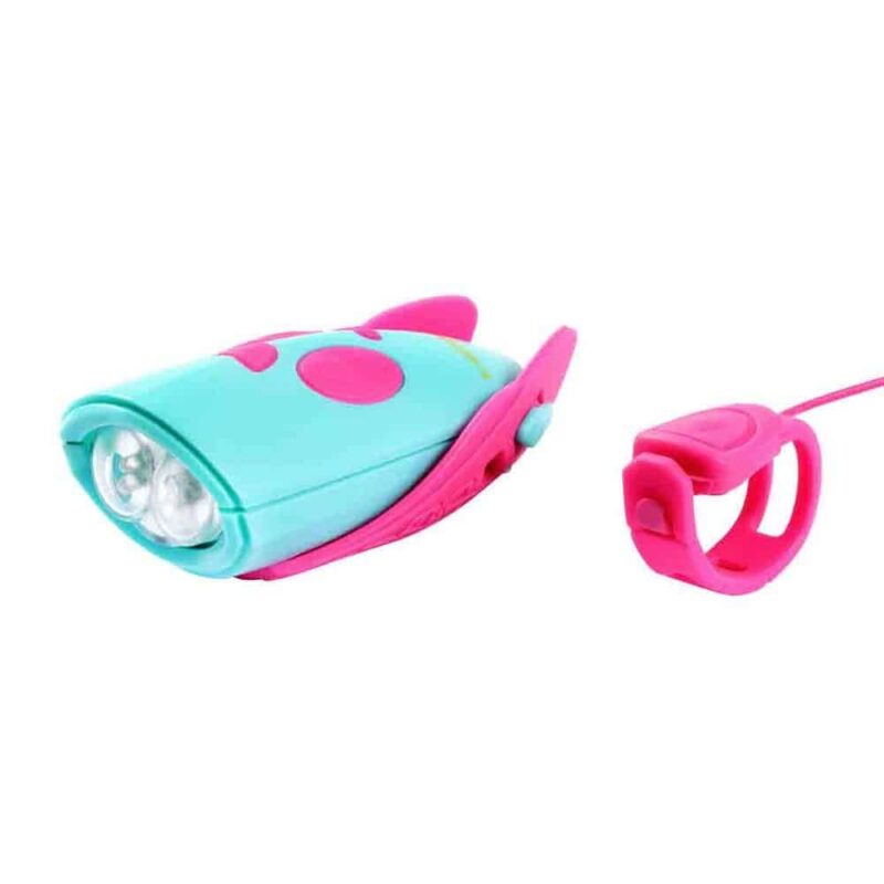 Hornit Mini Kids Bike Horn & Light - Pink & Turquoise