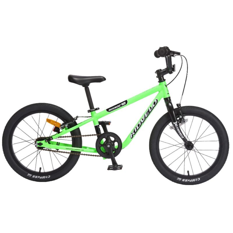 Kidvelo Rookie 18 Balance Bike with Pedals - Neon Green