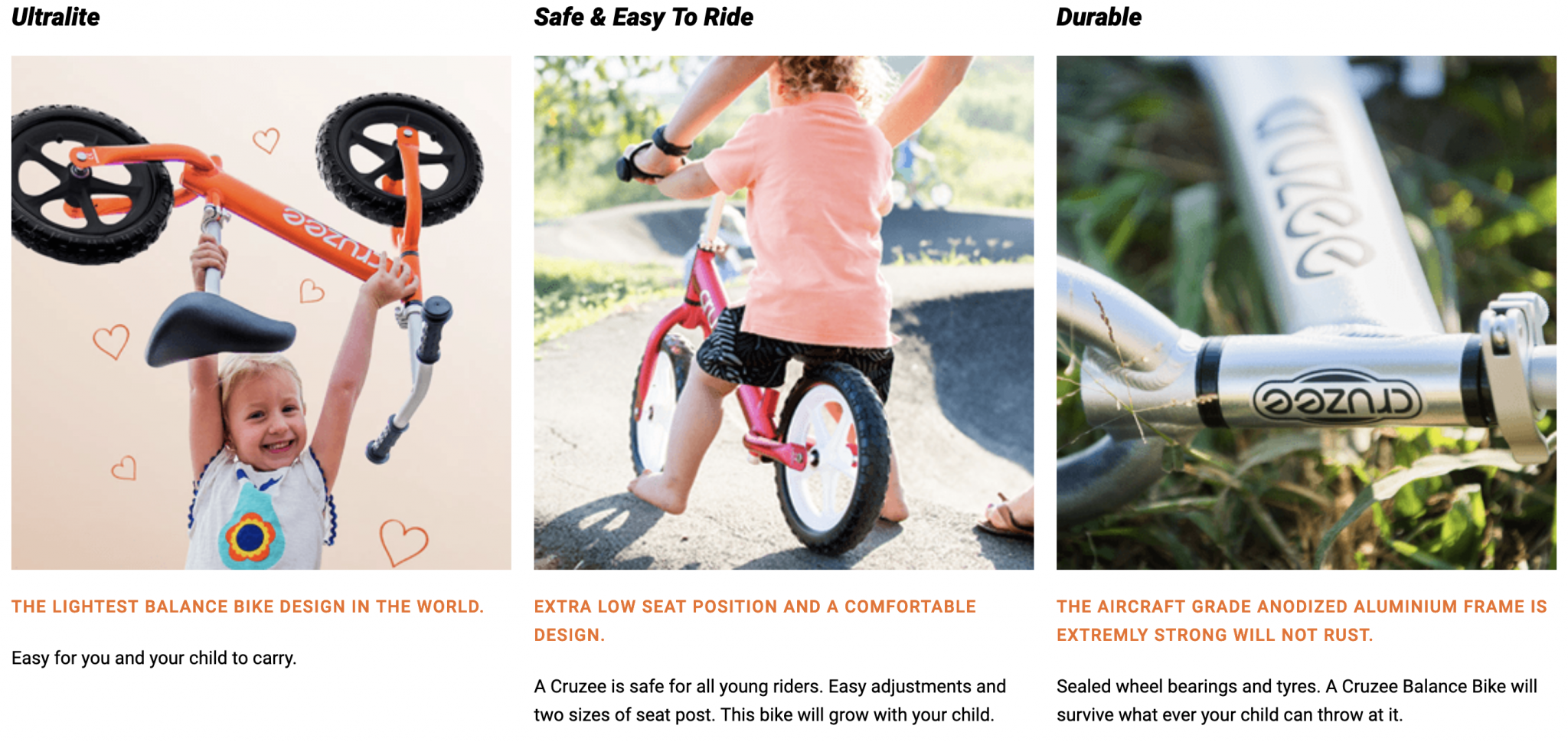 Cruzee 12" Balance Bike Blue Xchange Sports Australia