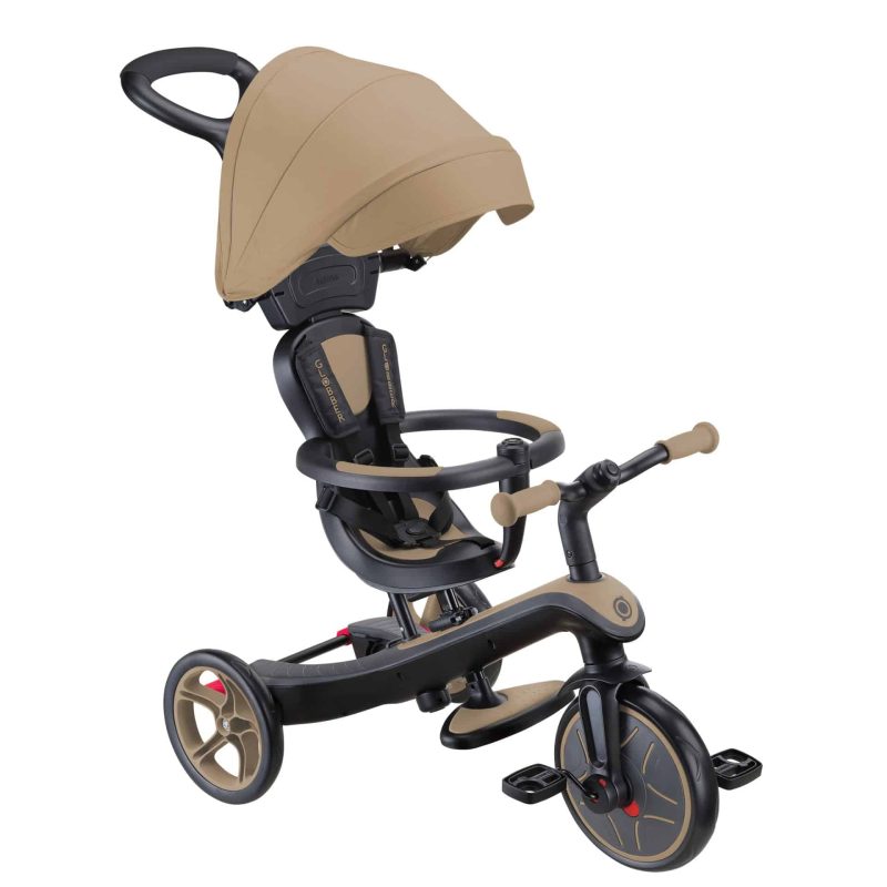 Globber Explorer Trike 4In1 Foldable Tricycle For Kids In Taupe