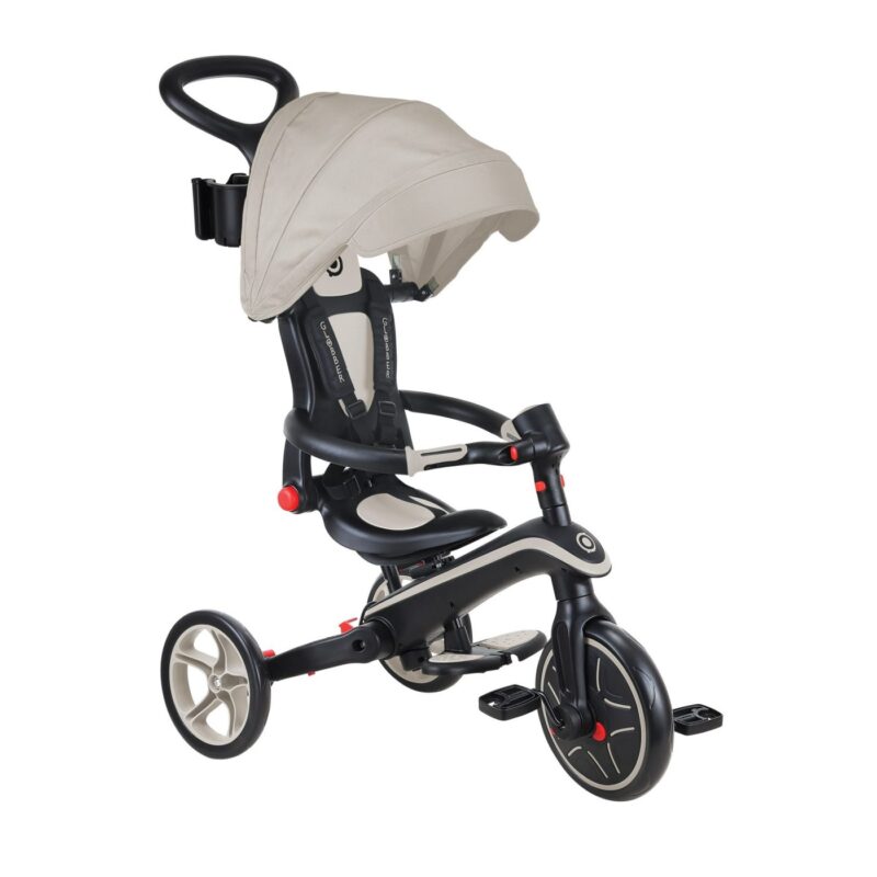 Globber explorer tricycle foldable 4-in-1 trike with canopy-Taupe colour