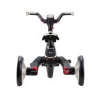 Back view of Globber explorer tricycle foldable 4-in-1 trike-Taupe colour