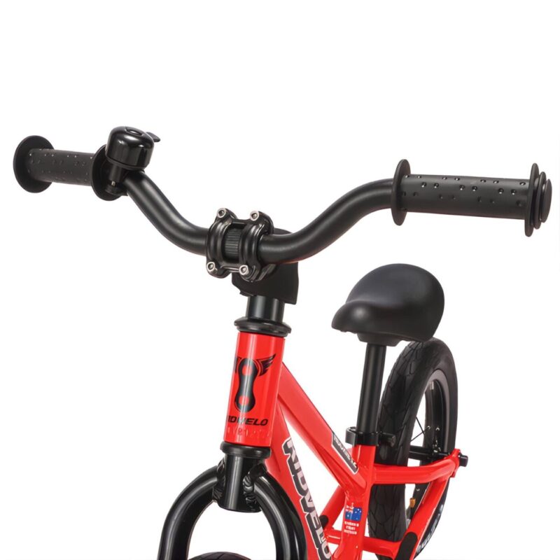 Kidvelo Rookie 12 Balance Bike - Red - Best Balance Bike Australia - Handlebar view