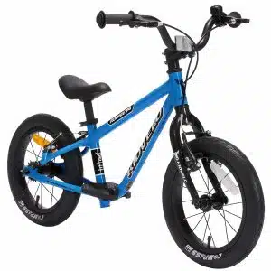Kidvelo Rookie 14 Balance To Pedal Bike Blue - Front Angle View
