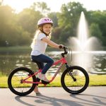 Kidvelo Rookie 18 Balance Bike to Pedal Bike Pink - The Best Balance Bike In Australia - Girl on path hero image