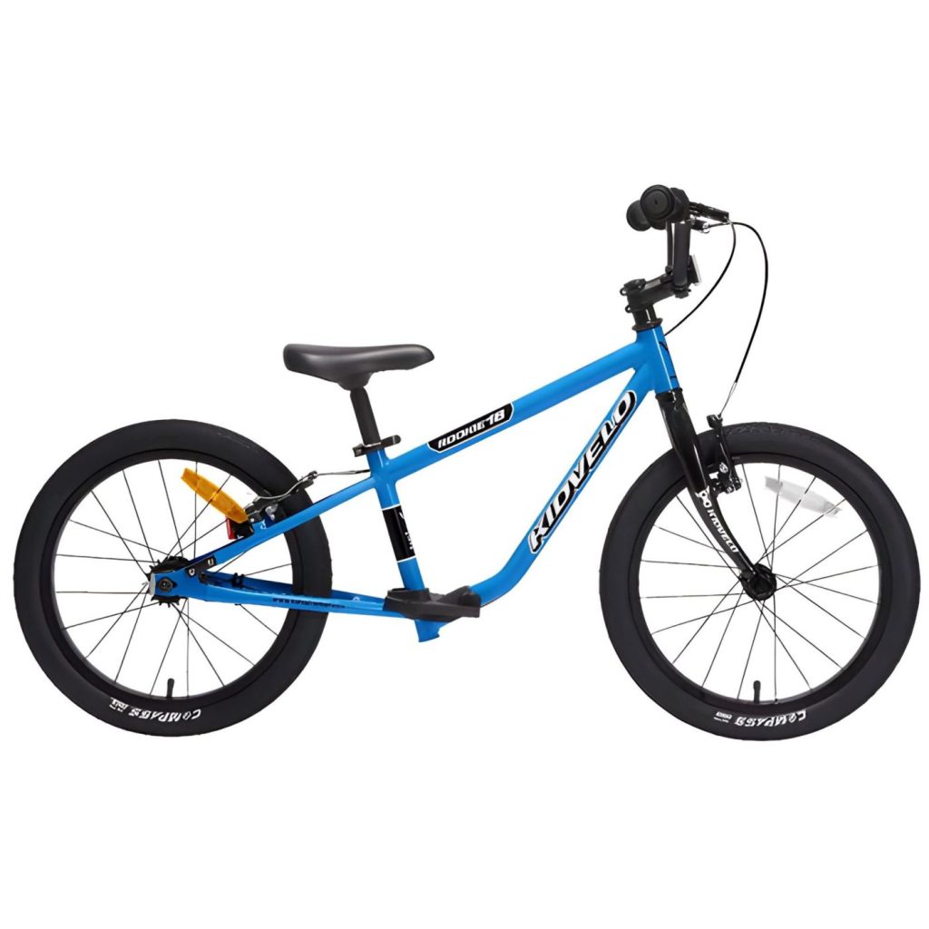 Kidvelo Rookie 18 Balance To Pedal Bike Blue - Side View