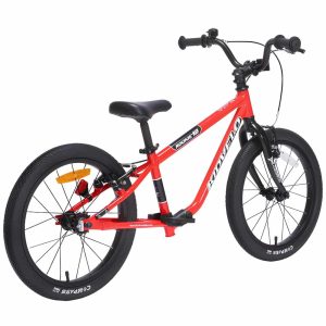 Kidvelo Rookie 18 Balance To Pedal Bike Red - Rear Angle View