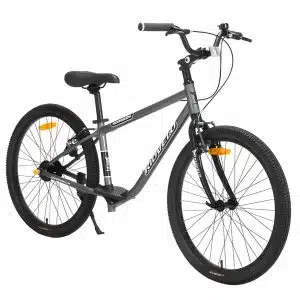 Kidvelo Rookie 24 Balance To Pedal Bike Galaxy Grey - Front Angle View
