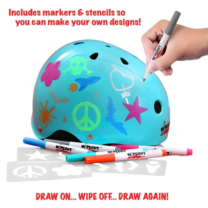 Triple 8 Wipeout Dry Erase Youth Helmet Teal