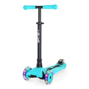 I-GLIDE 3 Wheel Kids Scooter with LED Light Up Wheels - Aqua