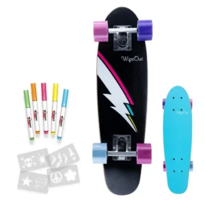 Triple 8 Wipeout Lightning Bolt Kids Skateboard Complete