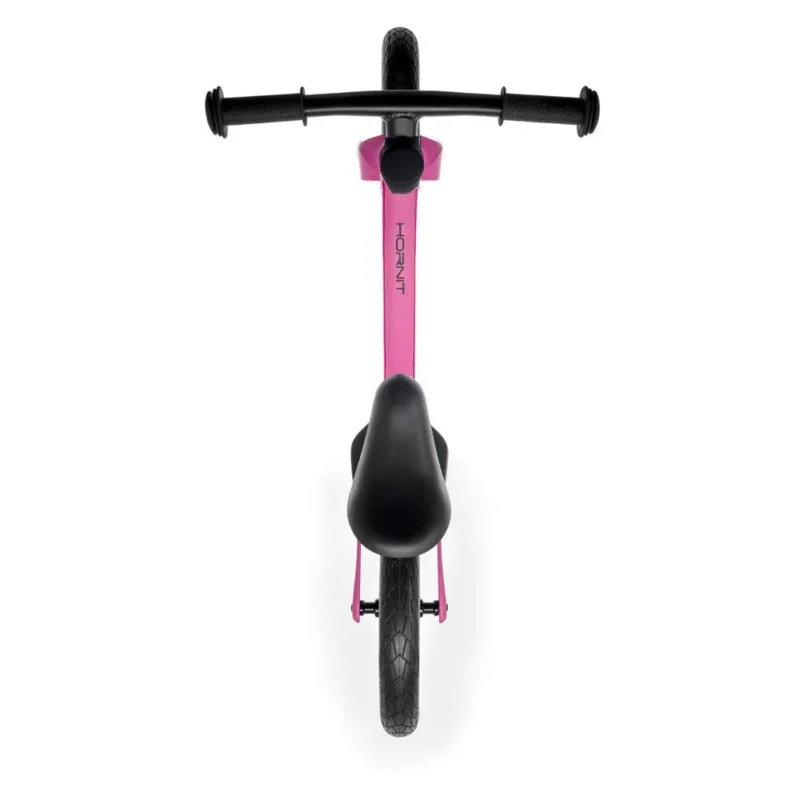 Top view of Flamingo Pink Airo 12 inch Balance Bike for Toddlers