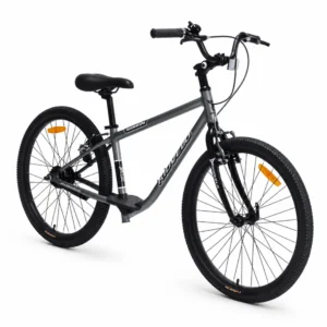 kidvelo-rookie-24-convertible-balance-bike-grey-balance-mode-front-three-quarter-view-xchange-sports-australia