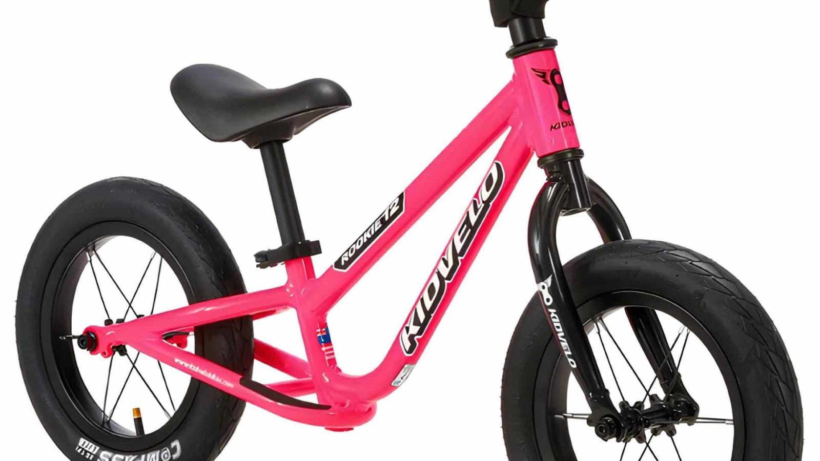 Kidvelo Rookie 12 Balance Bike - Pink - Best Balance Bike Australia - Front angle view