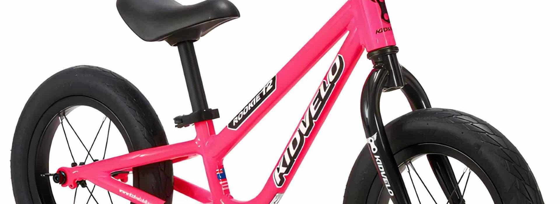 Kidvelo Rookie 12 Balance Bike - Pink - Best Balance Bike Australia - Front angle view